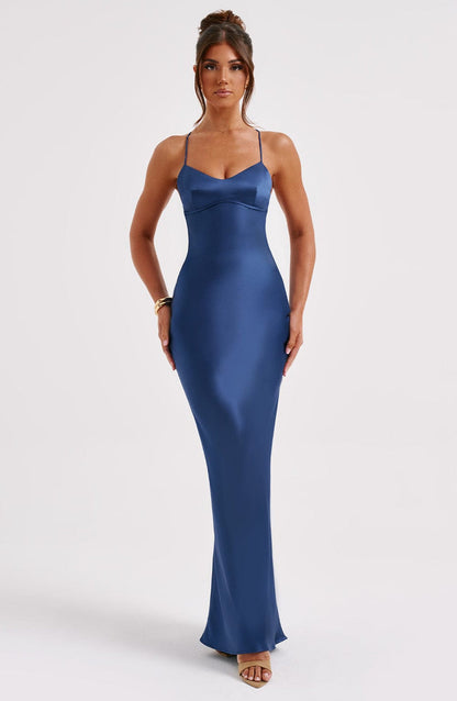 Malika Maxi Dress - Navy Dress Babyboo Fashion Premium Exclusive Design