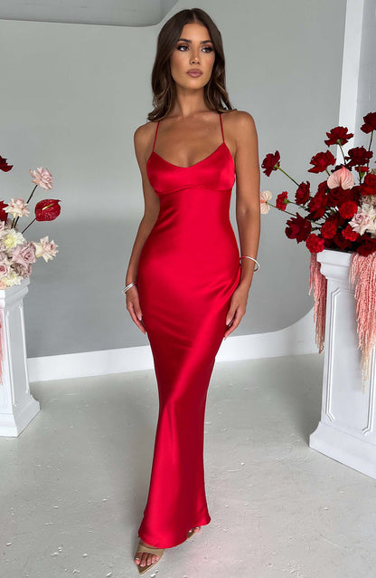 Malika Maxi Dress - Red Dress Babyboo Fashion Premium Exclusive Design