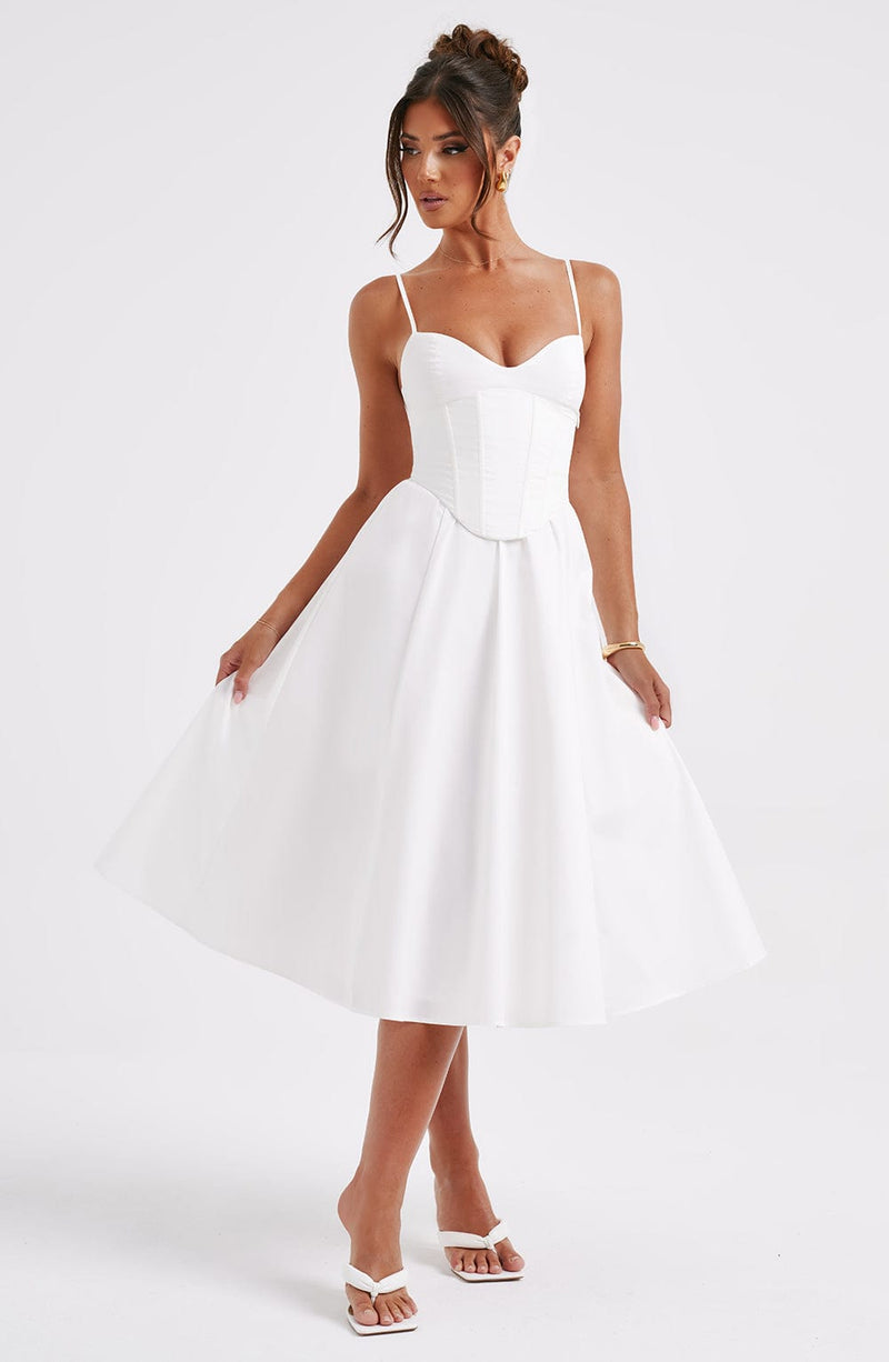 Mariella Midi Dress - Ivory Dress Babyboo Fashion Premium Exclusive Design