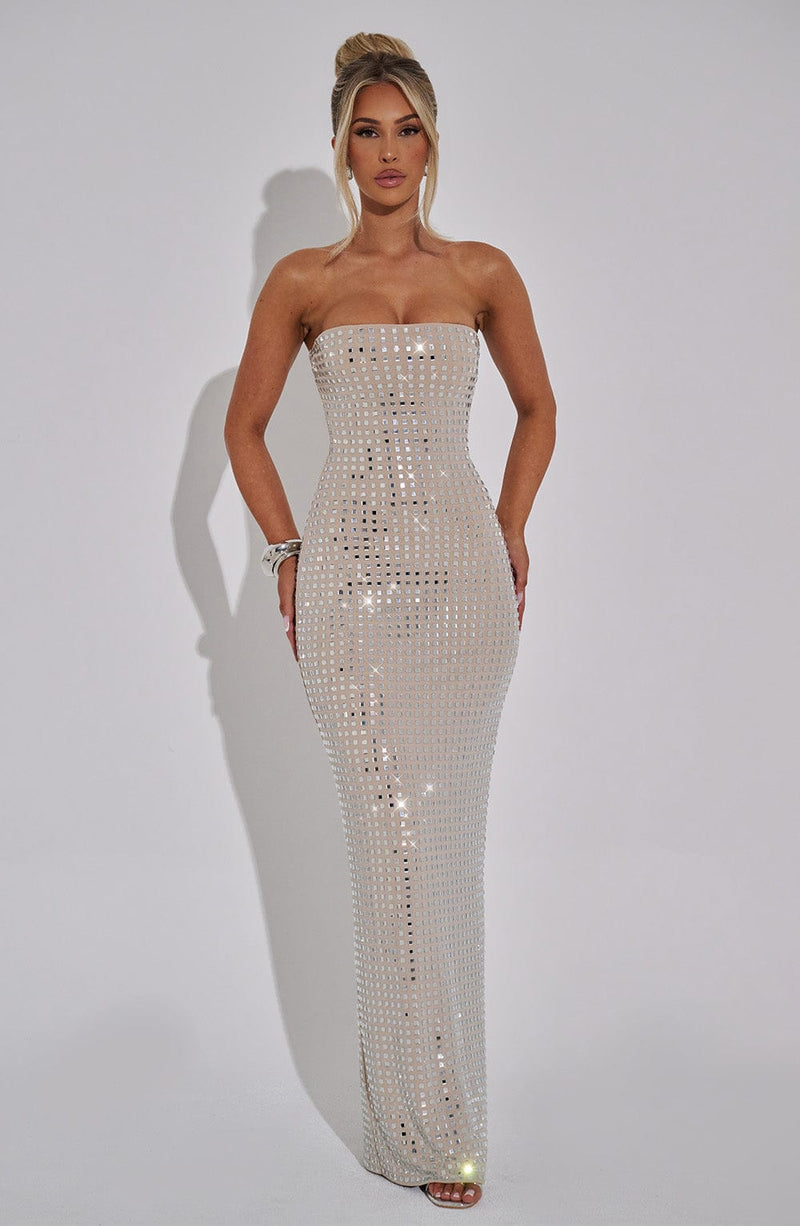 Neriah Maxi Dress - Nude Dress Babyboo Fashion Premium Exclusive Design