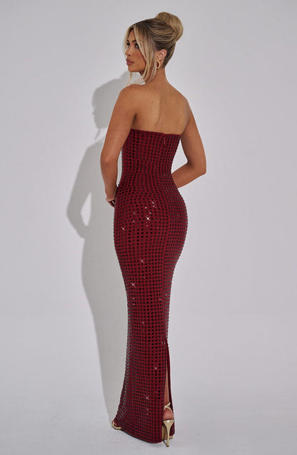 Neriah Maxi Dress - Wine Dress Babyboo Fashion Premium Exclusive Design