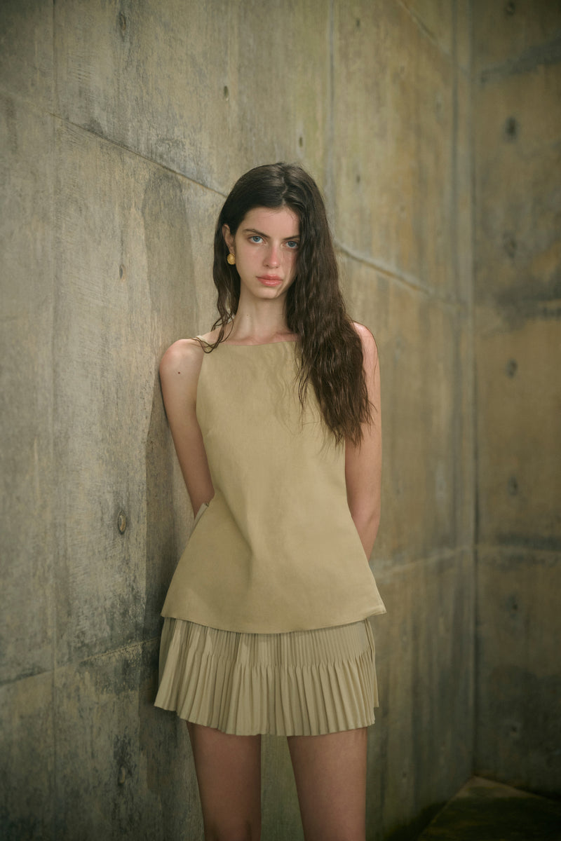 Open back tank & skirt