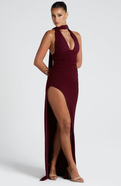 Paulina Maxi Dress - Cherry Lacquer Dress Babyboo Fashion Premium Exclusive Design