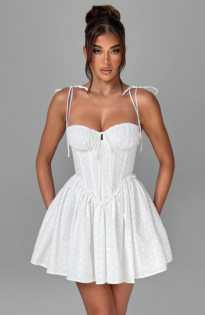 Phoebe Mini Dress - Ivory Dress Babyboo Fashion Premium Exclusive Design