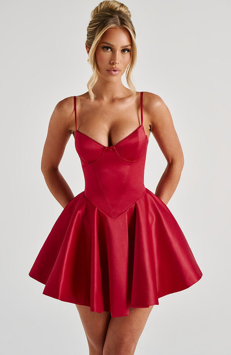 Poppy Mini Dress - Red Dress Babyboo Fashion Premium Exclusive Design