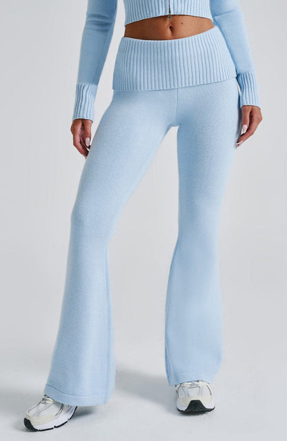 Portia Knit Pants - Baby Blue Pants Babyboo Fashion Premium Exclusive Design