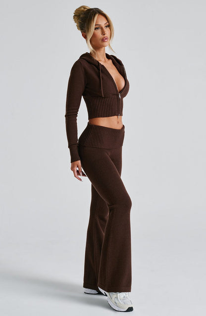 Portia Knit Pants - Chocolate Pants Babyboo Fashion Premium Exclusive Design