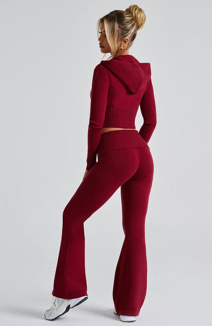 Portia Knit Pants - Red Pants Babyboo Fashion Premium Exclusive Design