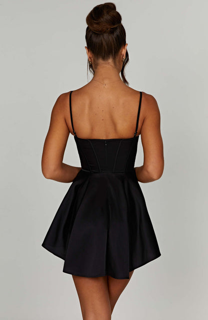 Saffron Playsuit - Black Playsuit Babyboo Fashion Premium Exclusive Design