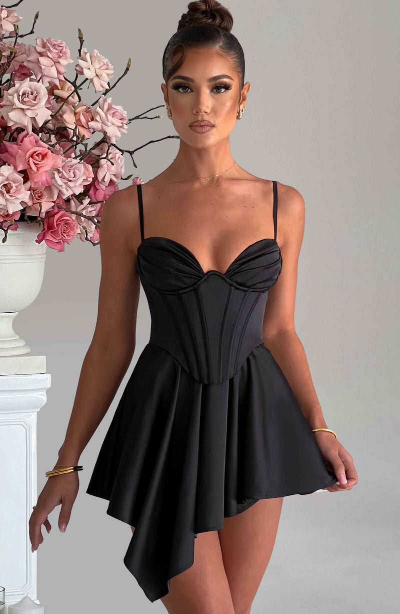 Saffron Playsuit - Black Playsuit Babyboo Fashion Premium Exclusive Design