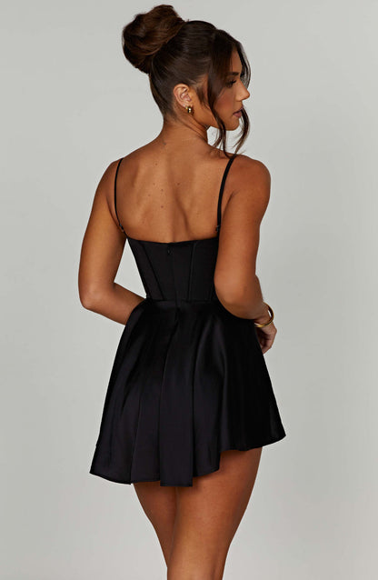 Saffron Playsuit - Black Playsuit Babyboo Fashion Premium Exclusive Design