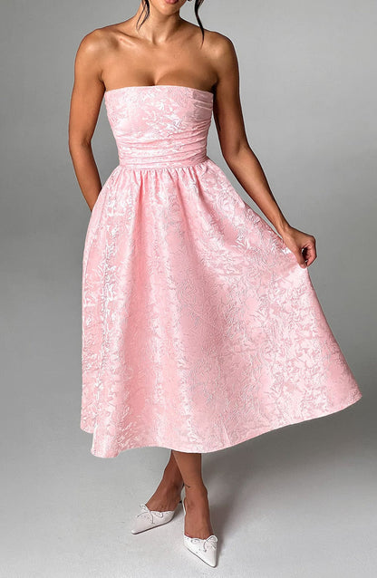 Saoirse Midi Dress - Blush Dress Babyboo Fashion Premium Exclusive Design