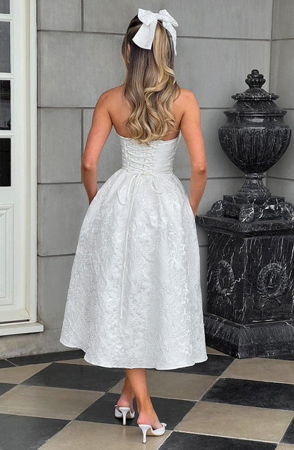 Saoirse Midi Dress - Ivory Dress Babyboo Fashion Premium Exclusive Design