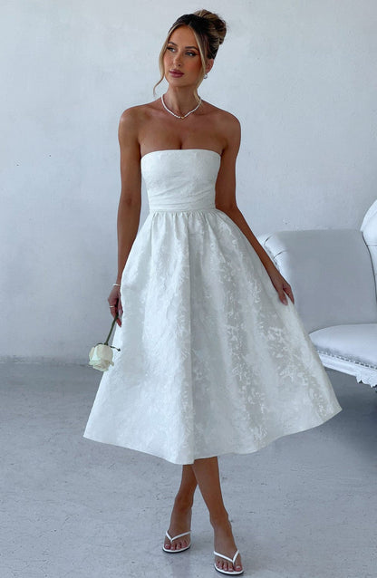 Saoirse Midi Dress - Ivory Dress Babyboo Fashion Premium Exclusive Design