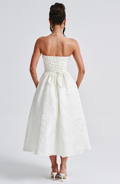 Saoirse Midi Dress - Ivory Dress Babyboo Fashion Premium Exclusive Design