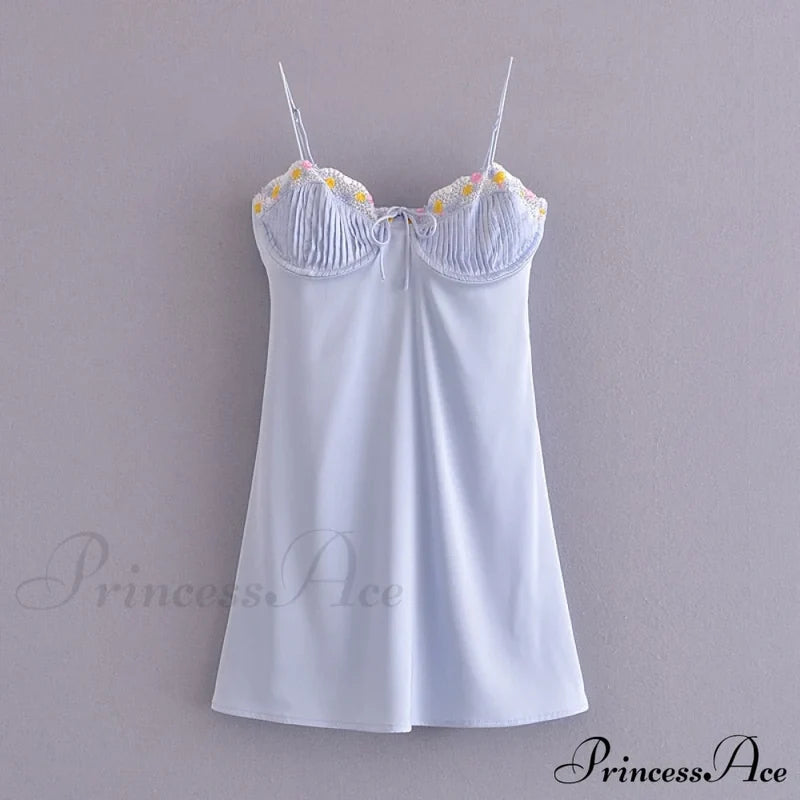 Satin Lace Patchwork Charming Cupped Slip Mini Dress