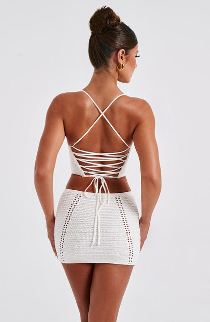 Selma Mini Skirt - White Skirt Babyboo Fashion Premium Exclusive Design