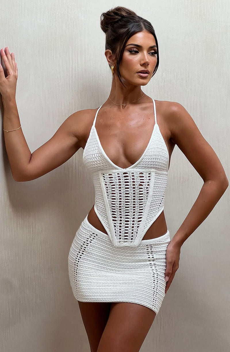 Selma Mini Skirt - White Skirt Babyboo Fashion Premium Exclusive Design
