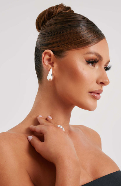 Small Fayth Earrings - Silver Accessories ONE SIZE Babyboo Fashion Premium Exclusive Design