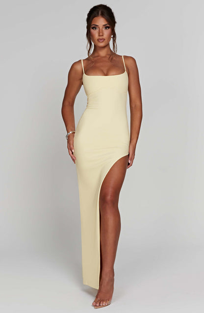 Tiarne Maxi Dress - Lemon Dress Babyboo Fashion Premium Exclusive Design