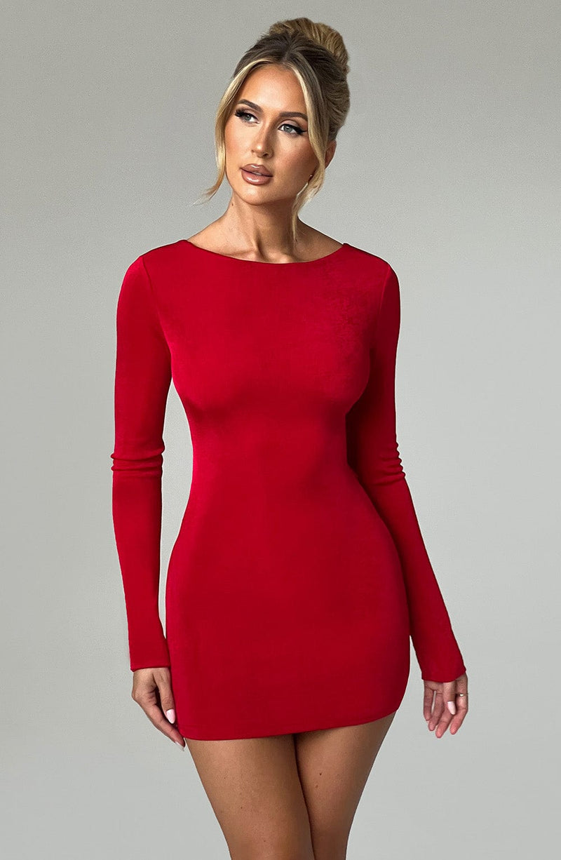 Una Mini Dress - Red Dress Babyboo Fashion Premium Exclusive Design