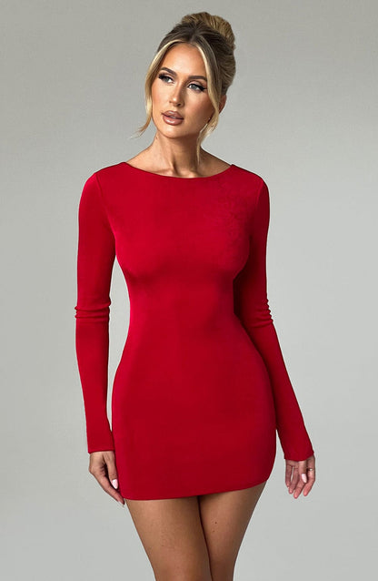 Una Mini Dress - Red Dress Babyboo Fashion Premium Exclusive Design