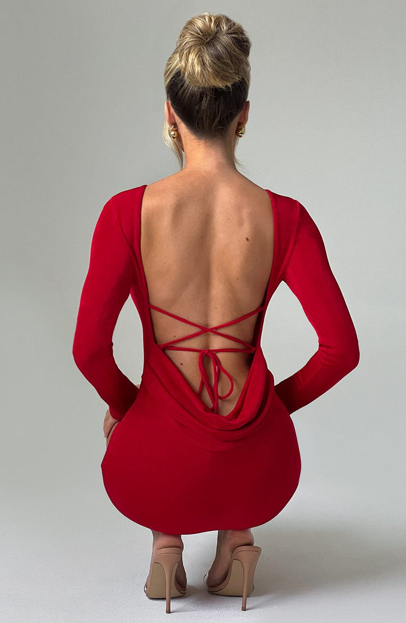 Una Mini Dress - Red Dress Babyboo Fashion Premium Exclusive Design