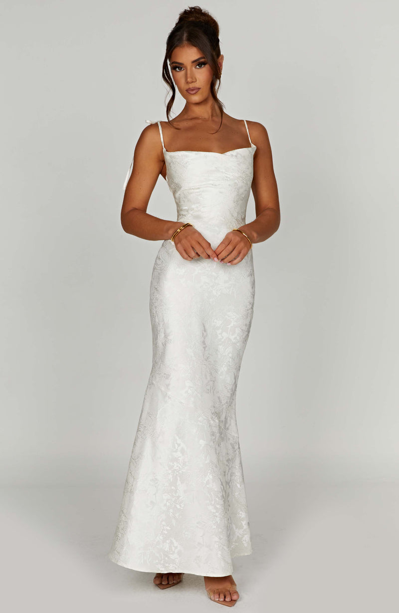 Whitney Maxi Dress - Ivory Dress Babyboo Fashion Premium Exclusive Design