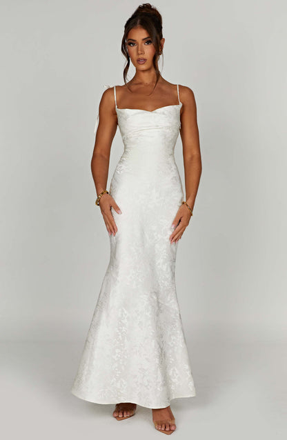 Whitney Maxi Dress - Ivory Dress Babyboo Fashion Premium Exclusive Design