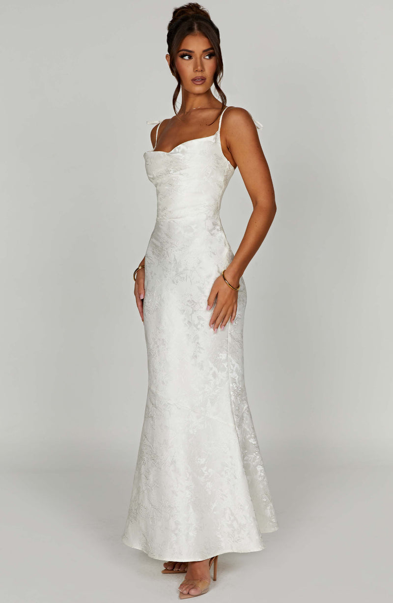 Whitney Maxi Dress - Ivory Dress Babyboo Fashion Premium Exclusive Design