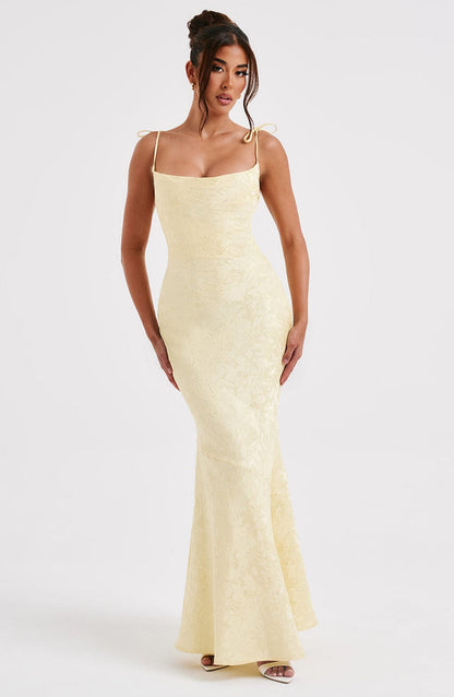 Whitney Maxi Dress - Lemon Dress Babyboo Fashion Premium Exclusive Design