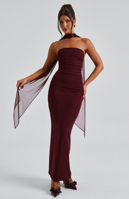 Yulia Maxi Dress - Cherry Lacquer Dress Babyboo Fashion Premium Exclusive Design