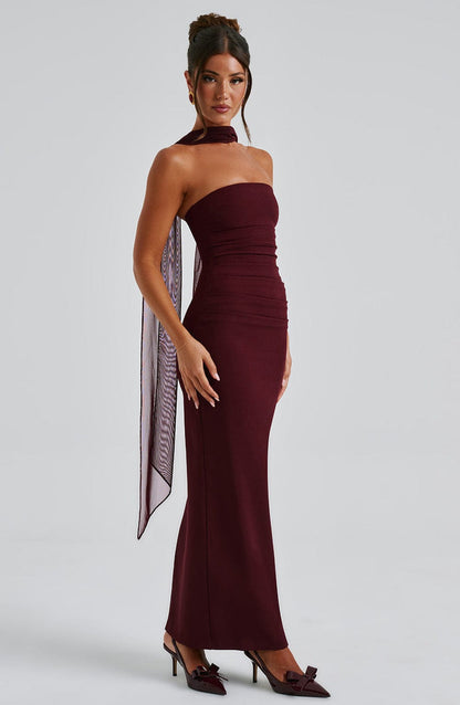 Yulia Maxi Dress - Cherry Lacquer Dress Babyboo Fashion Premium Exclusive Design